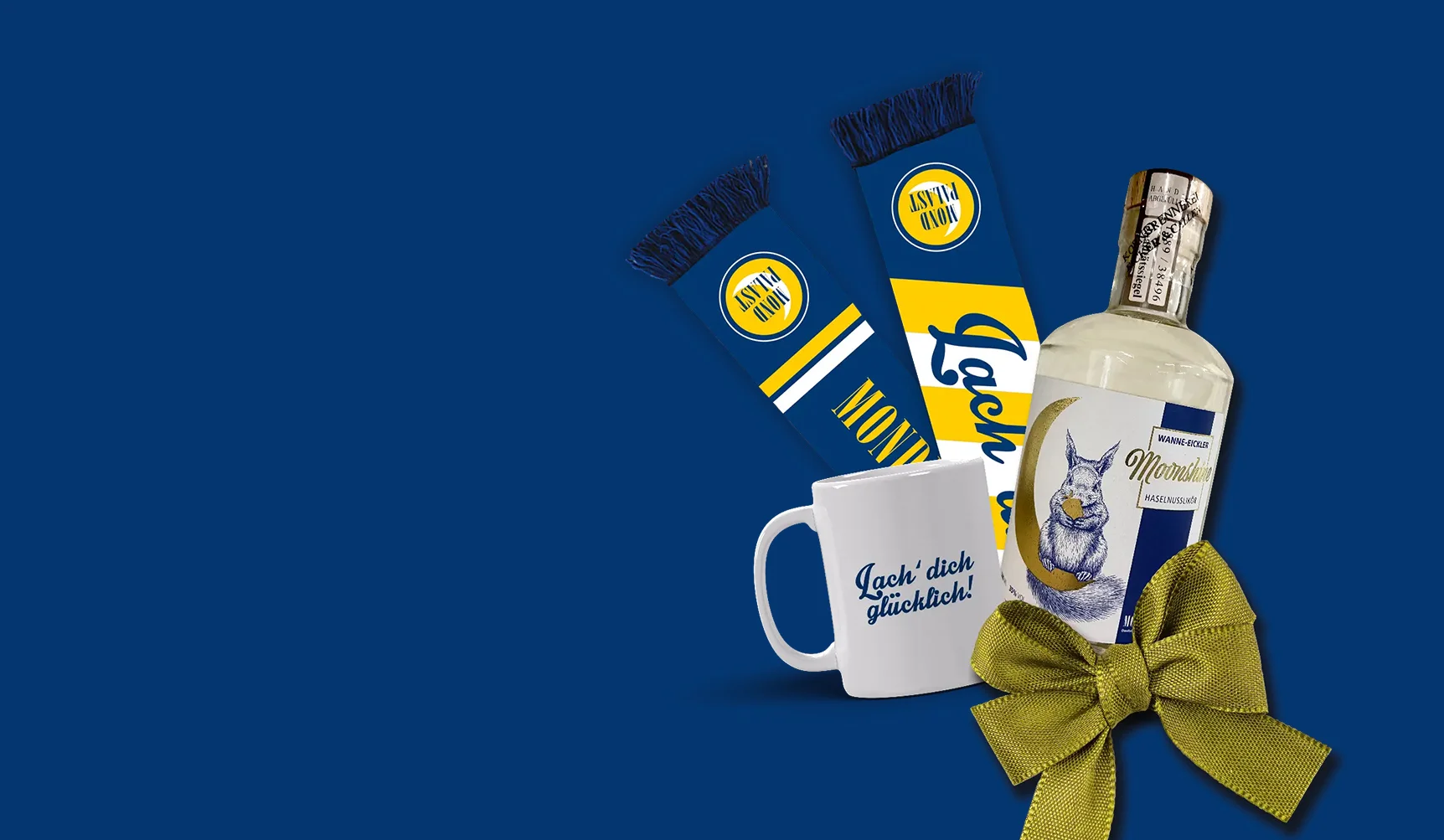 Original Mondpalast-Geschenke mit Fanschal und Tasse